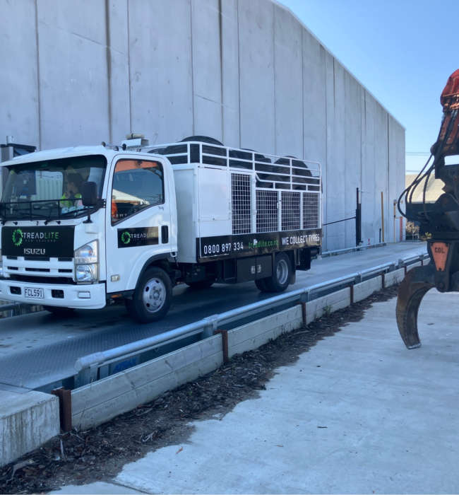 Shelby Wood with another load across the weighbridge